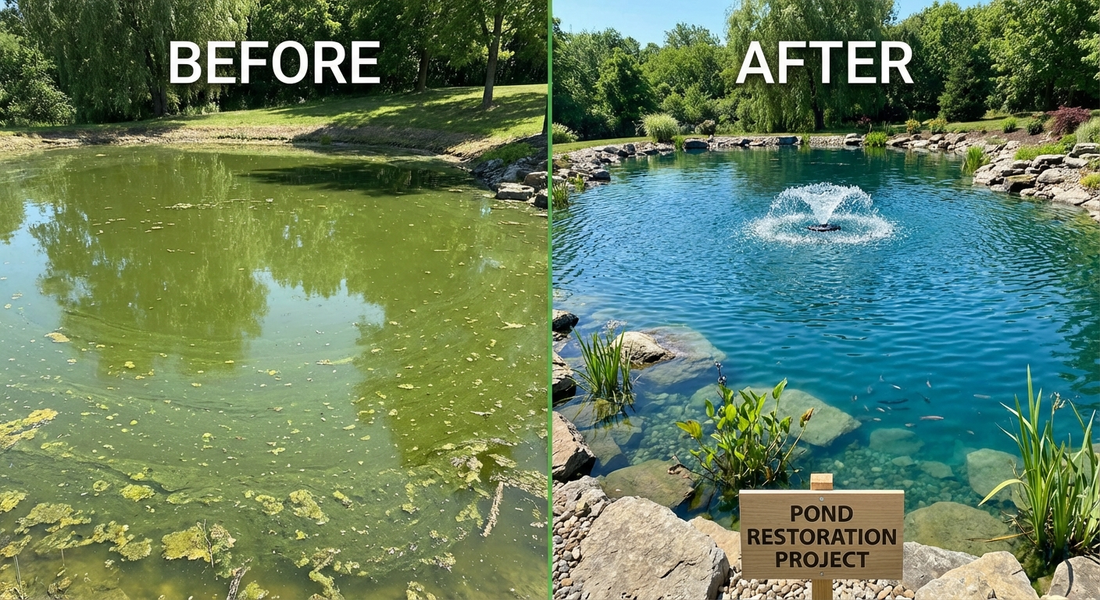 Pond algae control methods illustrated guide