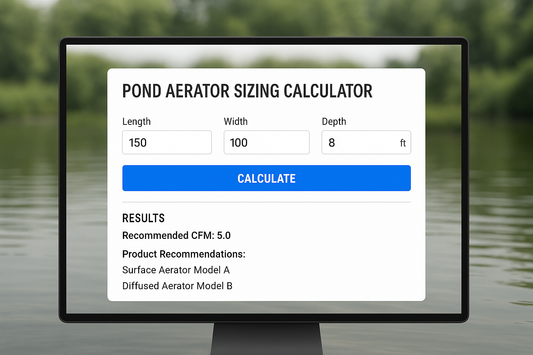 Pond Aerator Sizing Calculator & Complete Guide