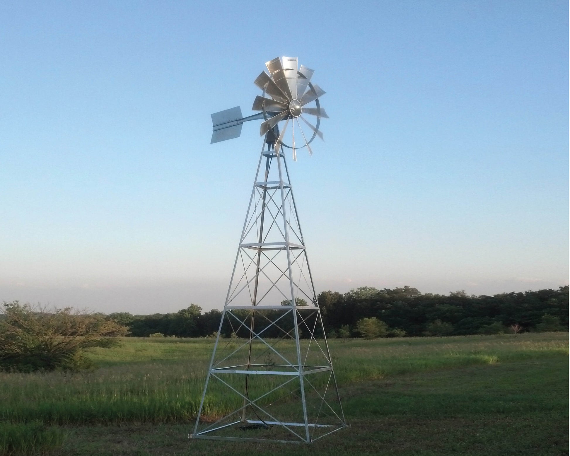 Becker Windmills 20′ Four Legged Windmill Assembly with Quick Sink Tubing - Living Water Aeration