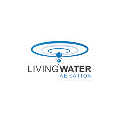 Living Water Aeration Logo Sticker —  Vinyl Decal