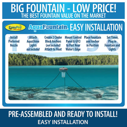 Easypro 1/2 HP Aqua Fountain - Living Water Aeration