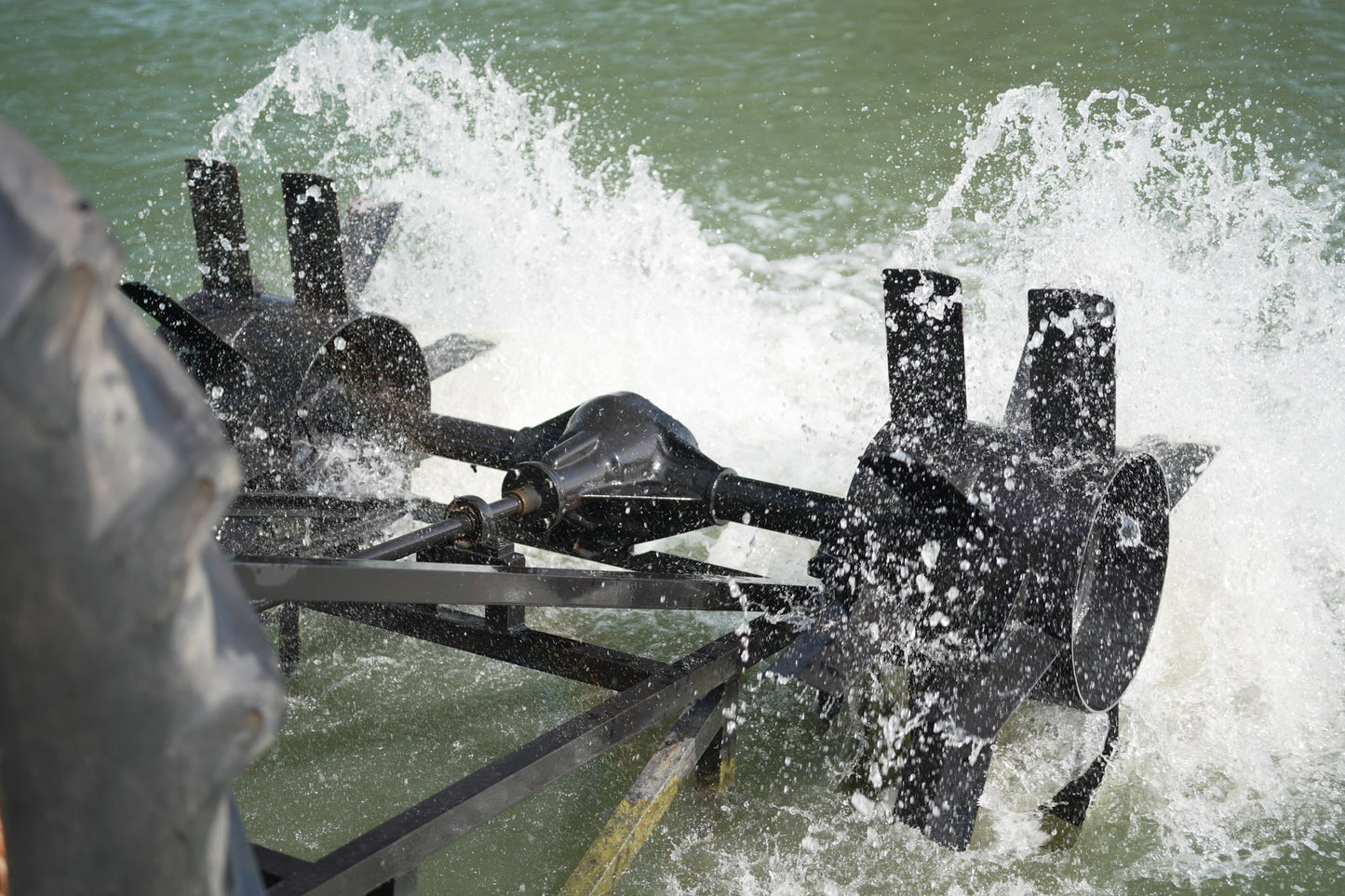 Bayou Blade Aerator — Tractor-Mounted PTO Paddlewheel Aeration System