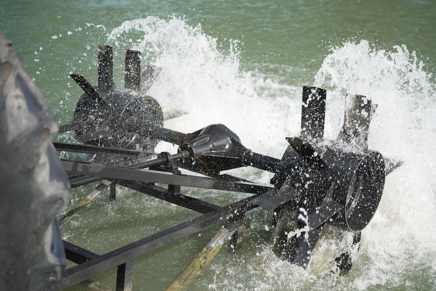 Bayou Blade Aerator — Tractor-Mounted PTO Paddlewheel Aeration System