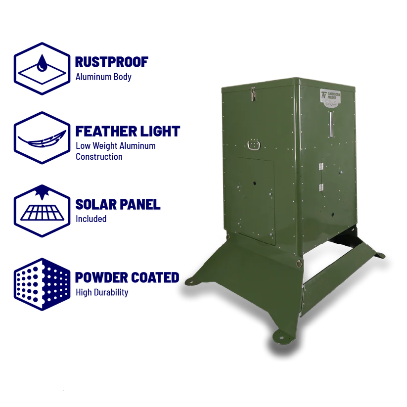 Bill Dance Series - Solar Powered Outdoor & Fish Feeder 425lb