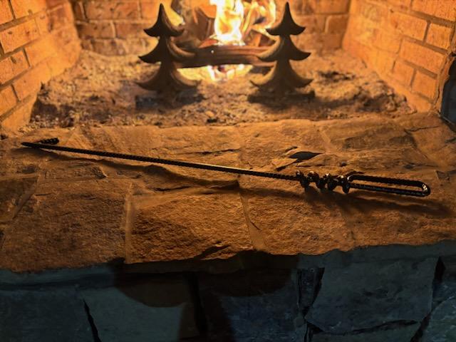 Good Works Hand Twisted Fire Poker, custom-made and 100% USA made, perfect for outdoor fire pits.