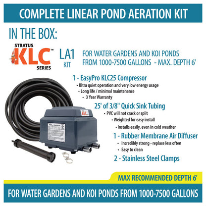 KLC Koi Pond Aerators - 1000 to 7500 gallon ponds
