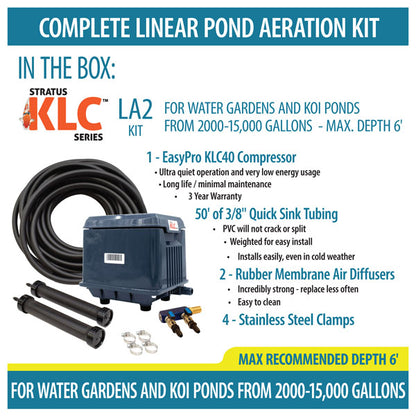 KLC Koi Pond Aerators - 2000 to 15000 gallon ponds