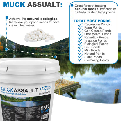 Muck Assault Sludge Remover Pellets - Living Water Aeration