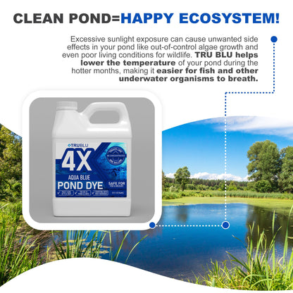 TruBlu Concentrated Aqua Blue Pond Dye - Living Water Aeration