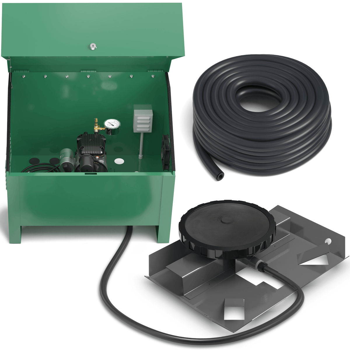BIG MAX Large Pond AERATION AERATOR SYSTEM: 100ft Weighted Hose +2 Lg Diffusers BIG MAX Large Pond AERATION AERATOR SYSTEM: 100ft Weighted Hose +2 Lg Diffusers