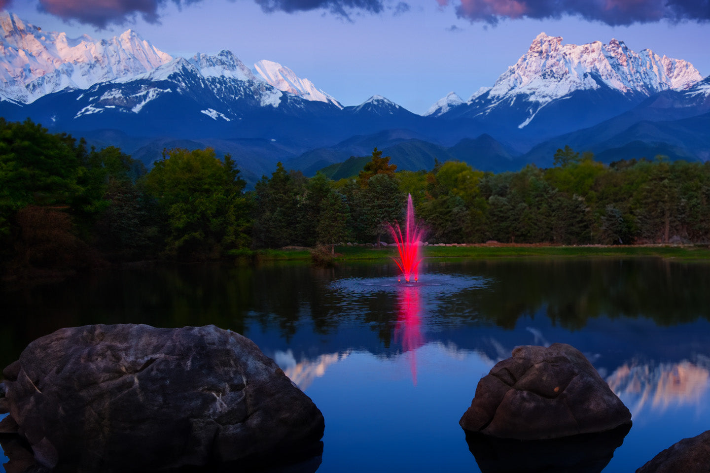 Scott Aerator The Amherst Pond Fountain - Living Water Aeration