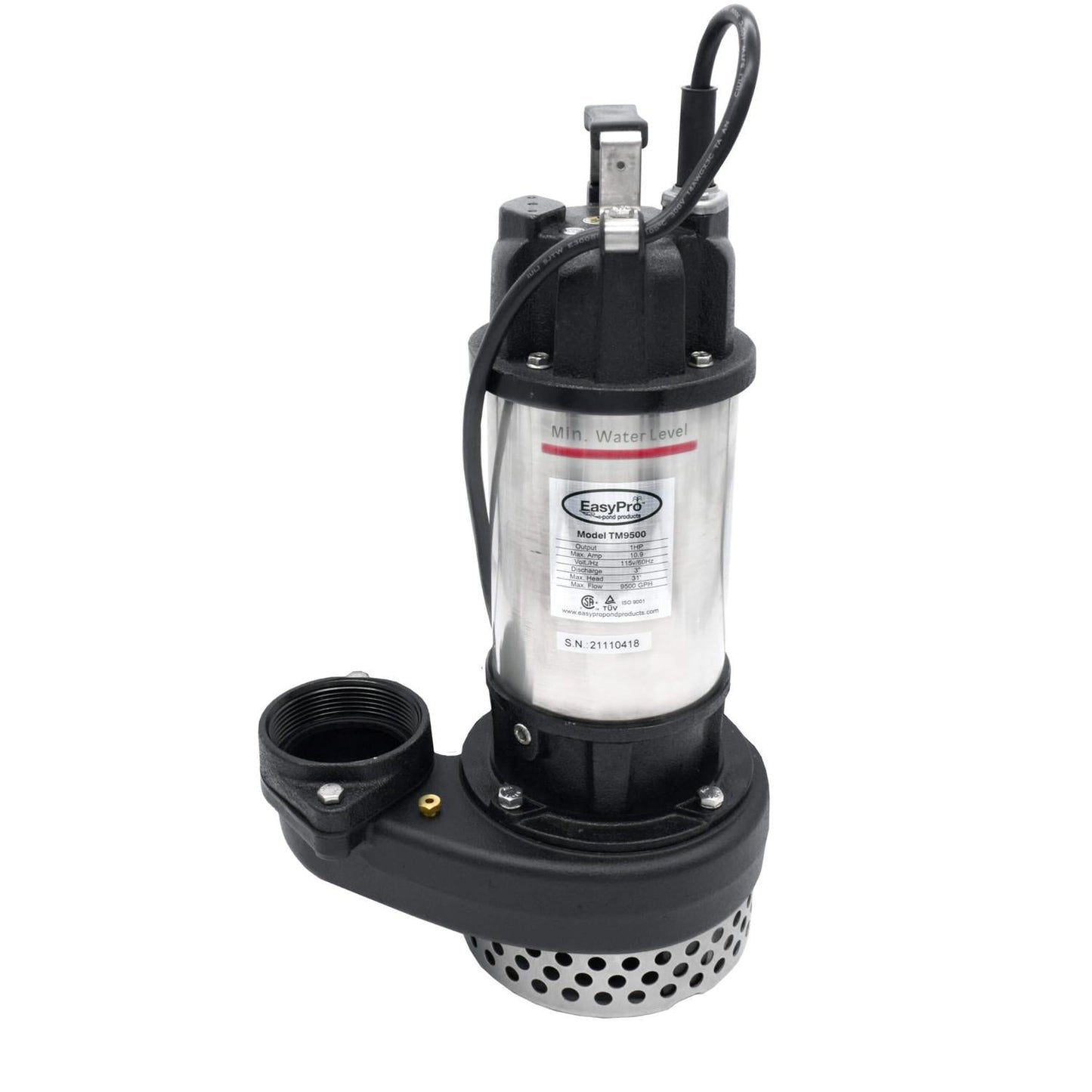 Easypro TM Series High Volume Stainless Steel Submersible Pond & Waterfall Pump - Living Water Aeration