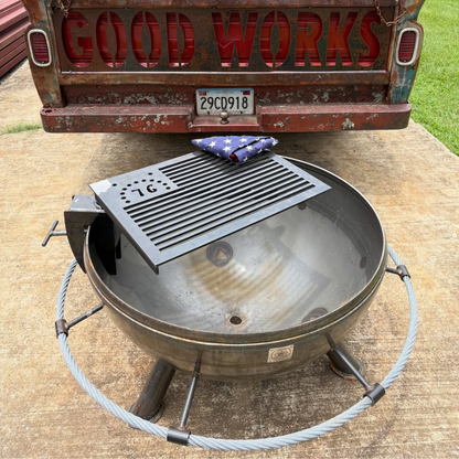 37" Good Works Steel Fire Pit w/ Footrest - 100% USA MADE
