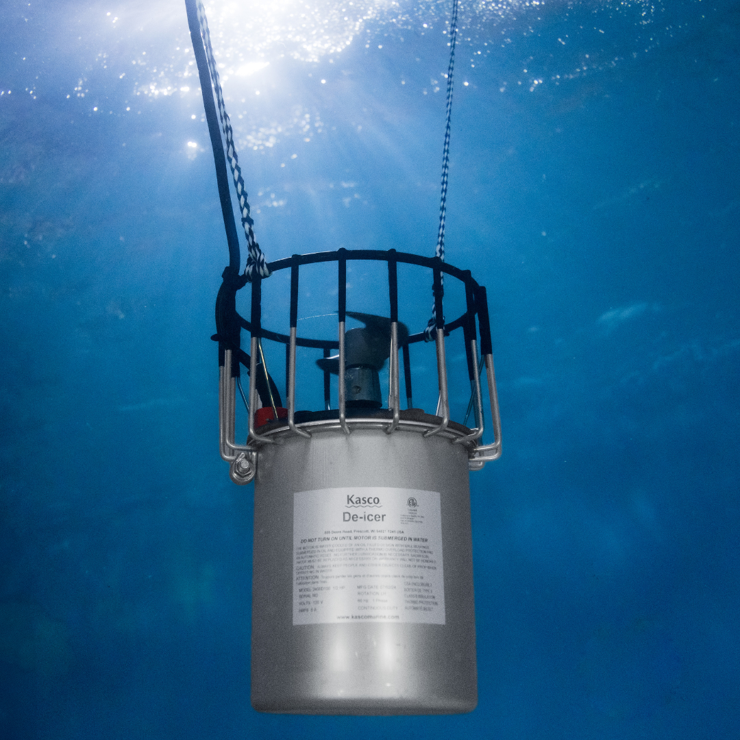 KASCO Deicers for Ponds and Lakes - trusted ice prevention for boats and piers with powerful thrust.