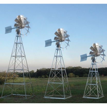 Becker Windmills 20′ Four Legged Windmill Assembly with Quick Sink Tubing - Living Water Aeration