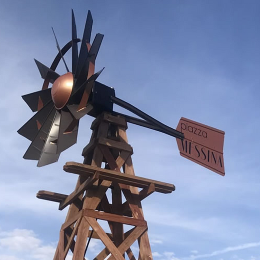 16′ Functional Aeration Wood Windmill – 4-Legged
