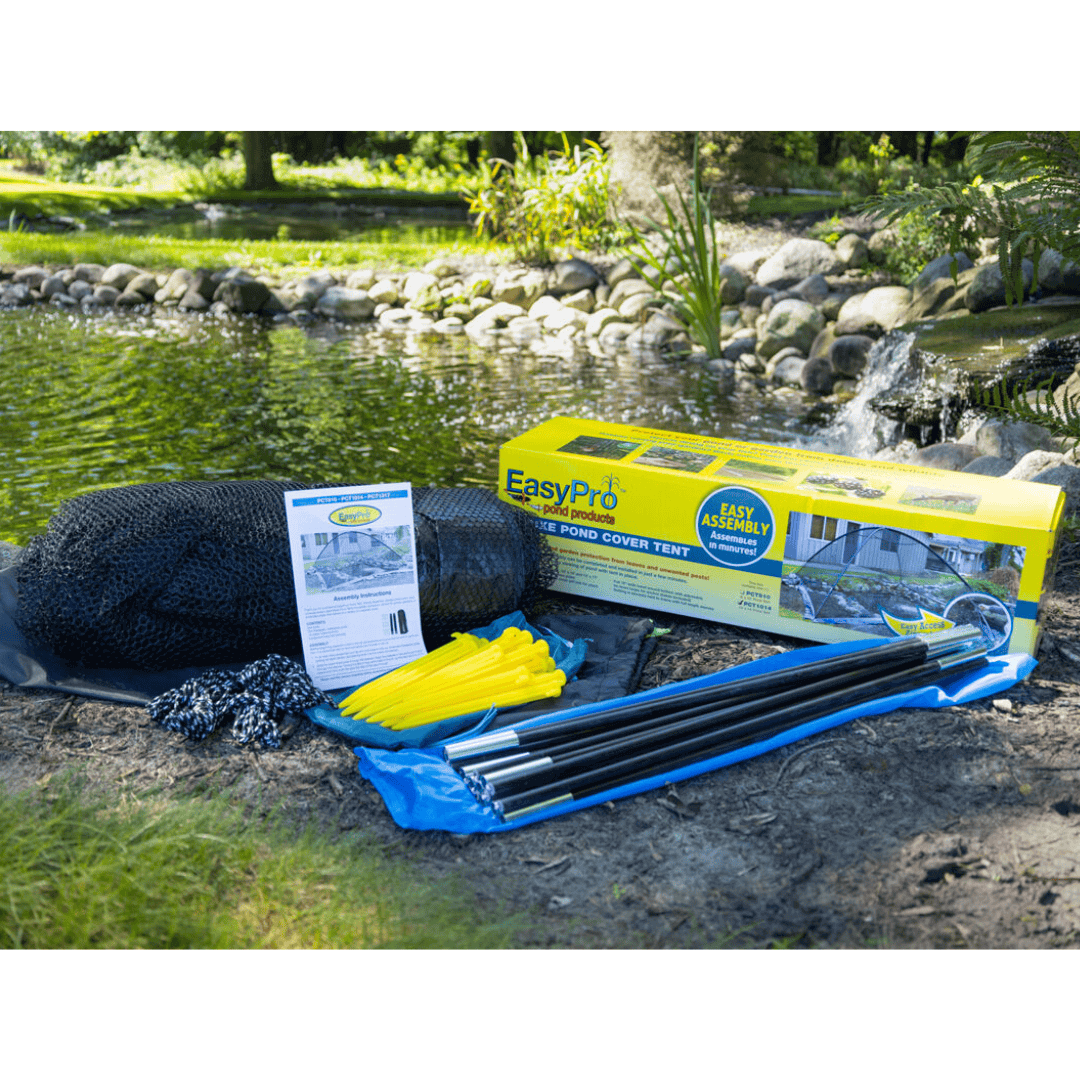 amazon dip nets for removing leaves from fish ponds EasyPro Deluxe Pond Cover Tent 13' x 17'