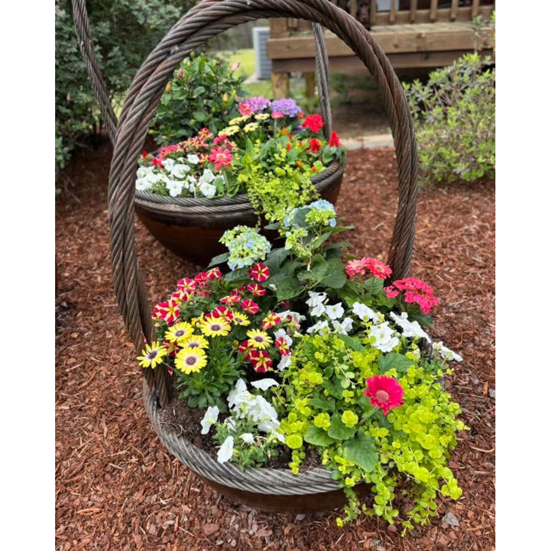 30", 37", & 41" Garden Basket Set of 3 - Carbon Steel Features