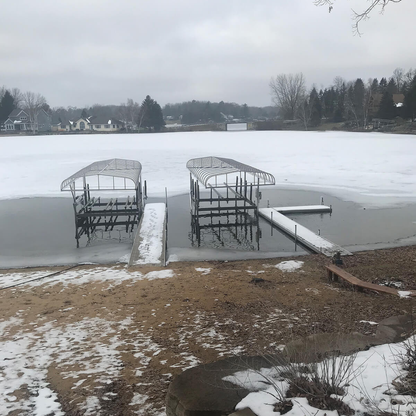 Air De-Icing System for Shallow Water – up to 30′ dock