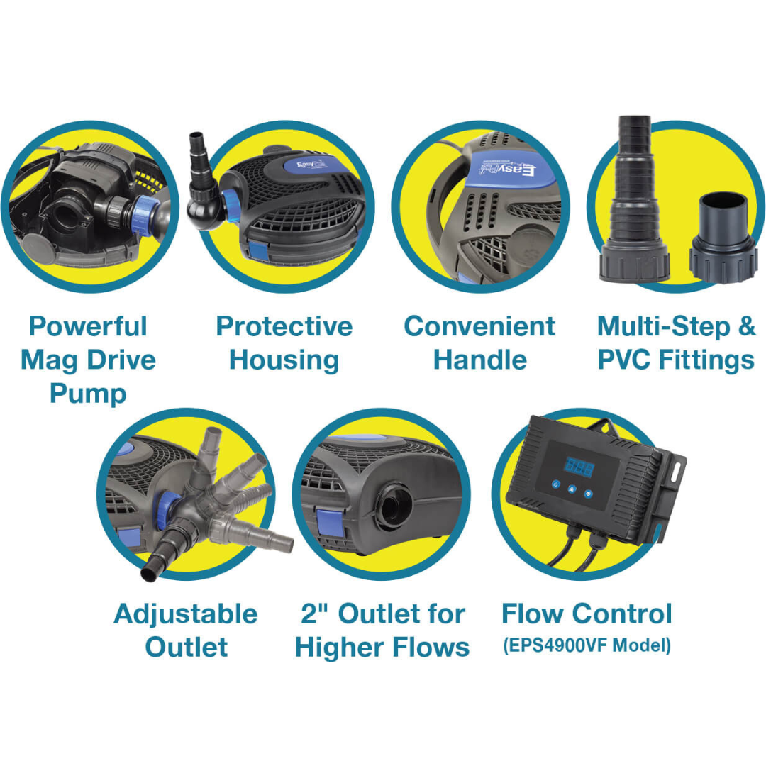 Eco-Clear Pond and Waterfall  Pump - 1400 to 4850 GPH