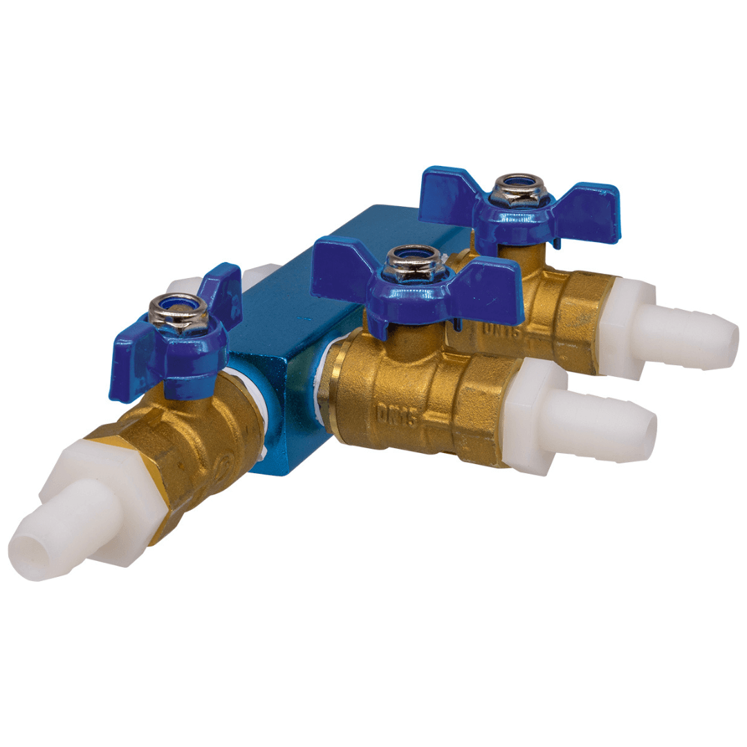Splitter Box Water 1/2 inch valved air and water line splitter