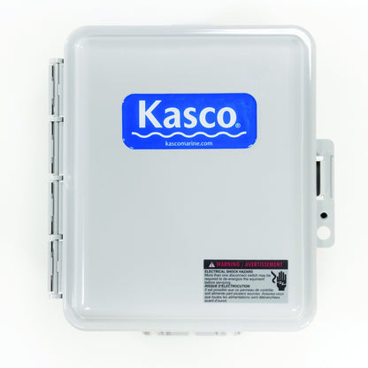 Kasco C-20 de-icer time and temperature controller, closed weatherproof enclosure with Kasco logo