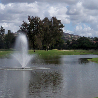 Otterbine Phoenix aerating pond fountain, tall feathered plume spray – view 3