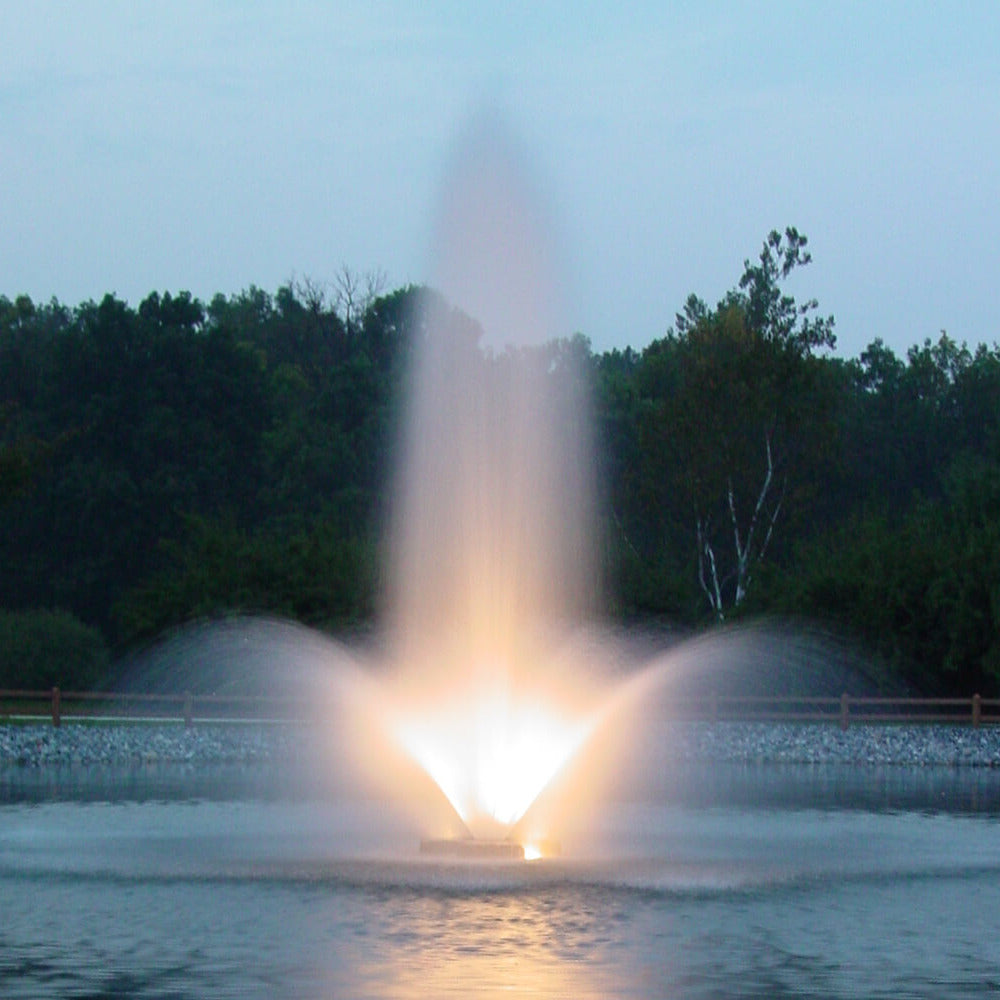 Otterbine Phoenix aerating pond fountain, tall feathered plume spray – view 5