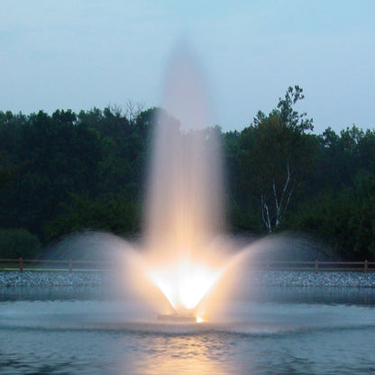 Otterbine Phoenix aerating pond fountain, tall feathered plume spray – view 5
