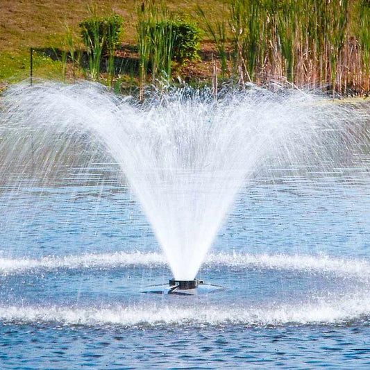 Scott Aerator DA-20 display fountain close-up of the V-shaped aerating spray