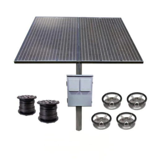 Scott Aerator Solar Subsurface Aeration System | Solar Bottom Aerator | 2 or 4 Diffusers, No Batteries