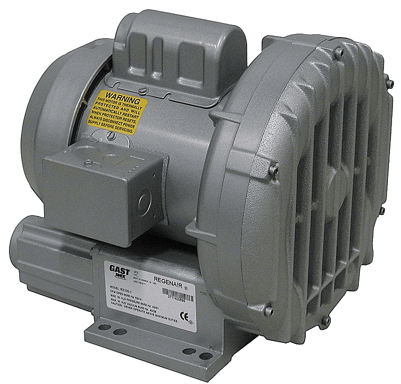 Gast 1/8 HP Regenerative Blower - Living Water Aeration