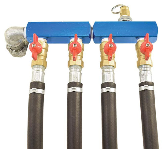 Rotary Vane Four Valve Outlet - Living Water Aeration